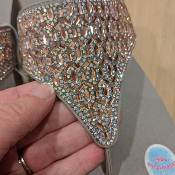 Sketchers tan platform sparkle sandals - Picture 2 of 8